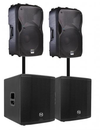 Kit son actif 4800 watts - enceintes 2x800 watts et 2 subs 2x1600