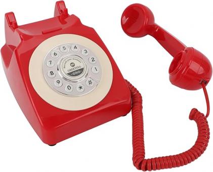 Téléphone livre d'or ROUGE + panneau 80's