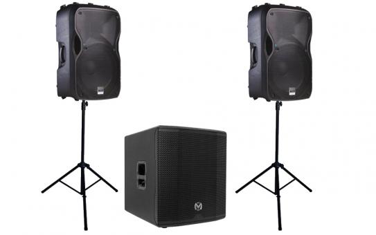 Kit son actif 2400 watts - 2x ALTO TS115A + Sub Mac Mah/AS 818