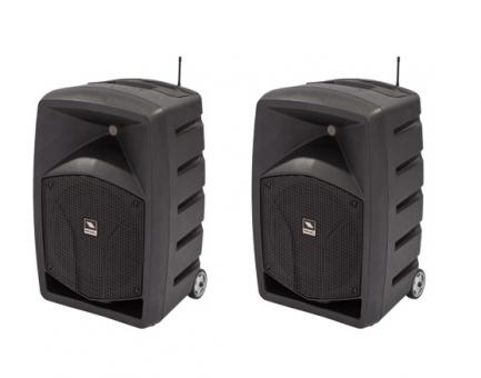 Enceinte 2 enceintes portatives 2x250 watts sur batterie bluetooth