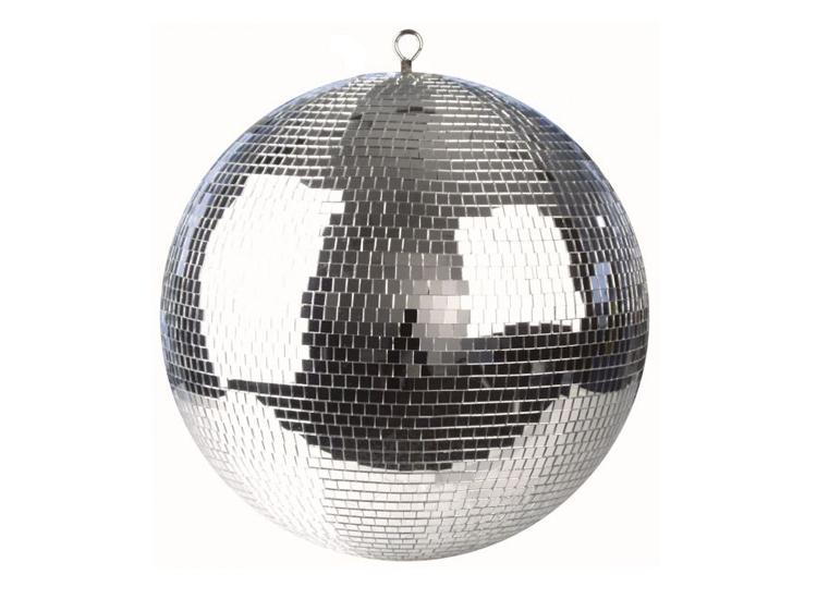 Boule à facettes décorative noire, boule disco - 30 cm